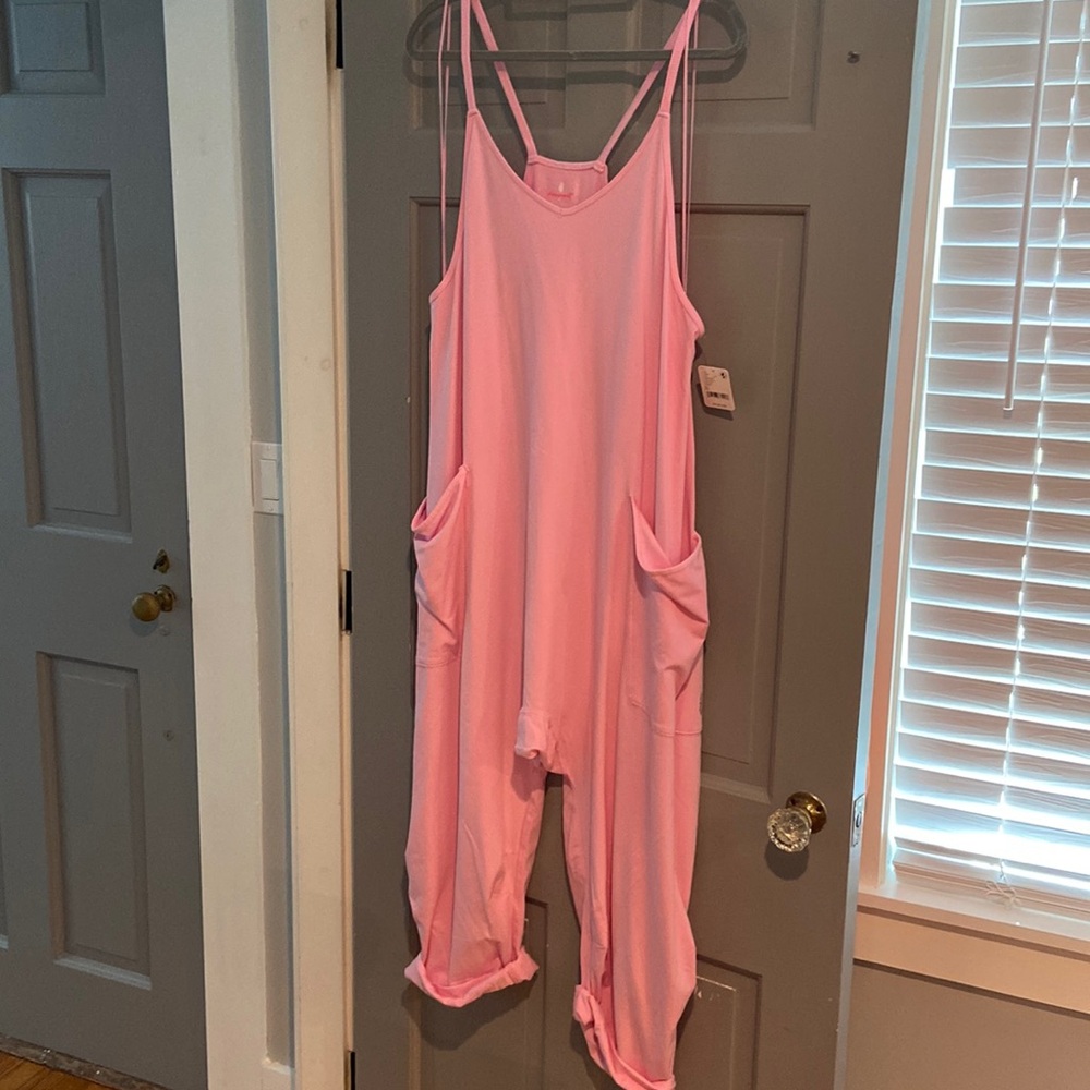 Free People Hot Shot Onesie Pink XL